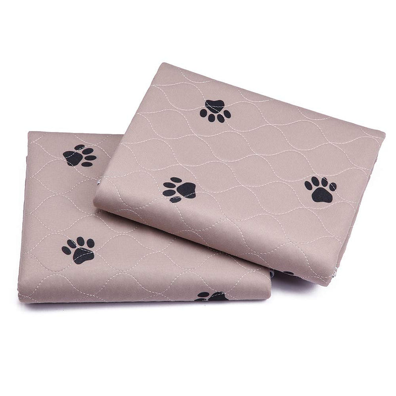 [Australia] - SincoPet Reusable Pee Pad + Free Puppy Grooming Gloves/Quilted, Fast Absorbing Machine Washable Dog Whelping Pad/Waterproof Puppy Training Pad/Housebreaking Absorption Pads 2 Pack (36"x41") Brown 