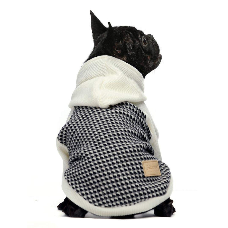 Fitwarm Knitted Pet Clothes Dog Sweater Hoodie Sweatshirts Pullover Cat Jackets X-Small Grey - PawsPlanet Australia