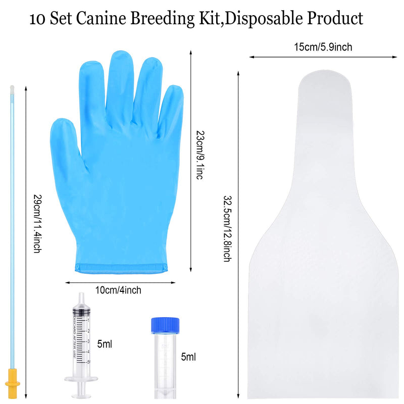 20 Set AI Artificial Insemination Dog Breeding Kit Canine Breeding Kit Pet Supplies for Small and Medium Breeds - PawsPlanet Australia