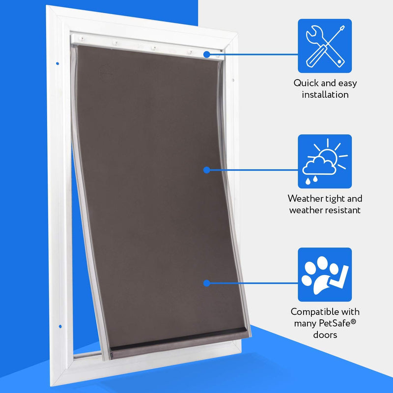 [Australia] - Extra Large Replacement Dog Door Flap Compatible with PetSafe Freedom Doggie Doors - Weather Resistant - Measures 13 3/4” x 23 3/4” Made from flexible, durable materials- XL Doggie Door Flap 