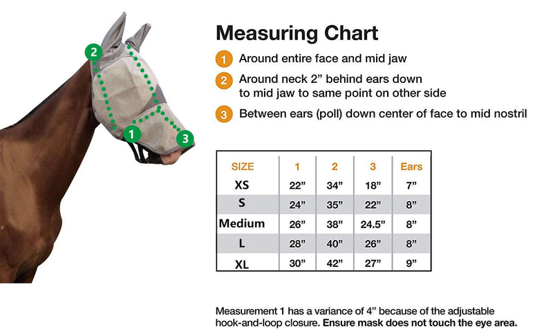 TGW RIDING Horse Long Nose Horse Mask with Ears Comfort Fit Horse Mask L Gray - PawsPlanet Australia