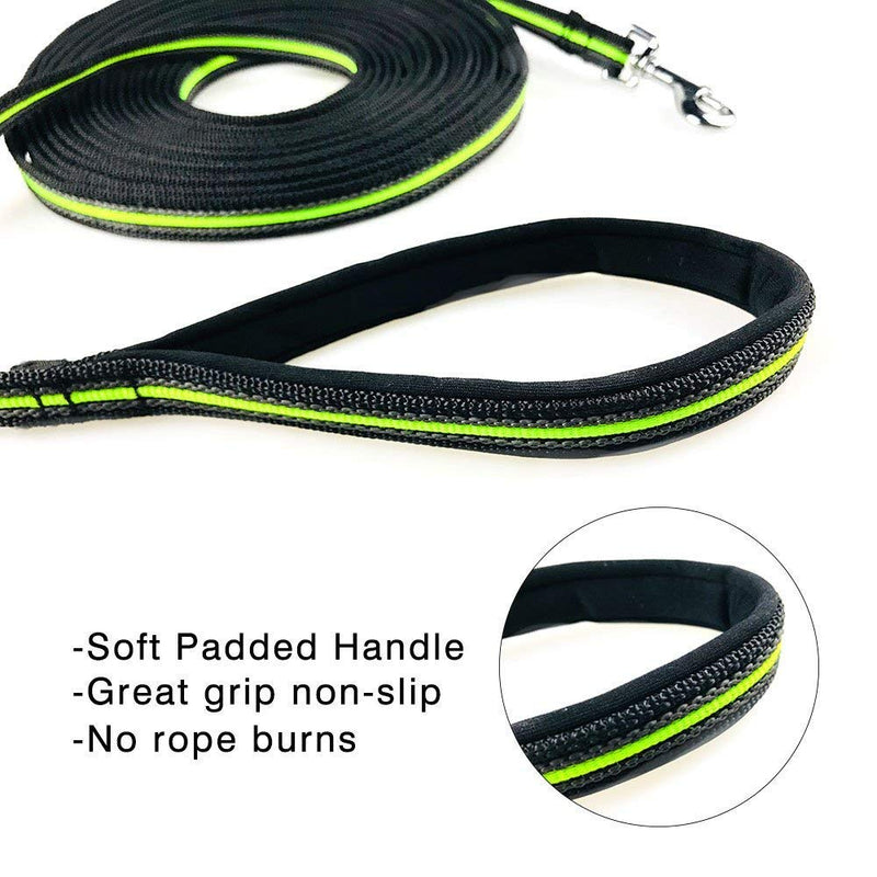 [Australia] - Yintlilocn 5FT 10FT 17FT 33FT Dog Leashes, Strong Non-Slip Dog Tracking/Training Lead Leash with Comfortable Padded Handle for Small Medium Large Dogs 10 FT Green 