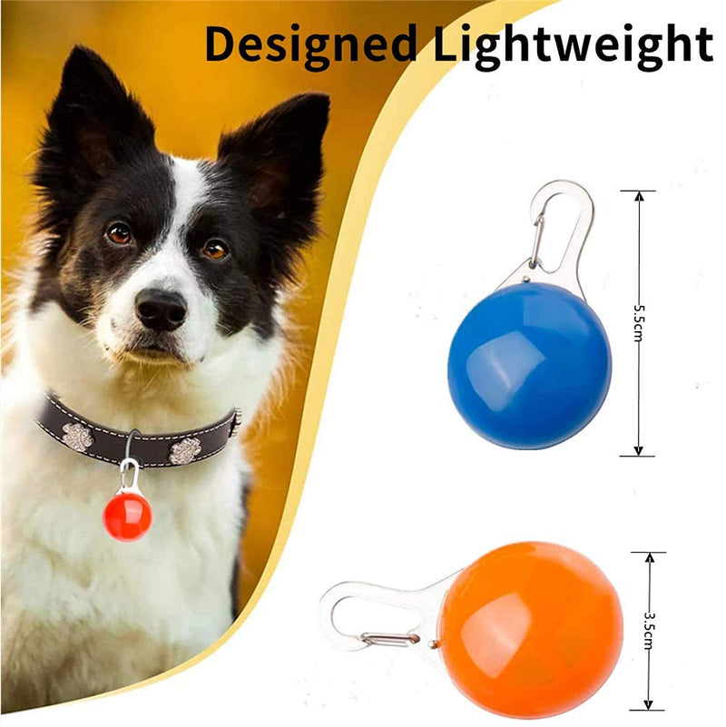 Cat dog Collar Light, 6 PCS Pet Cat Dog Collar Light, Waterproof LED Safety Light of Dogs, Dog Lights, Clip On Pet Dog Collar LED Light, 3 Flashing Modes and Stainless Steel Clip, Assorted Colors Black - PawsPlanet Australia