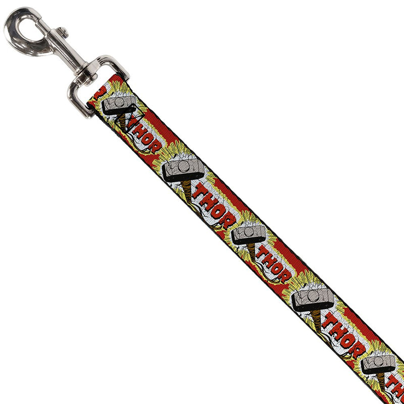 [Australia] - Buckle-Down Dog Leash Thor Hammer Red Yellow White 6 Feet Long 0.5 Inch Wide 4 Feet Long - 1.5" Wide 