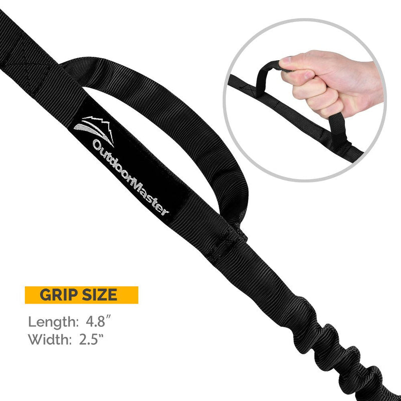 OutdoorMaster Bungee Dog Leash, Improved Dog Safety & Comfort Advanced: Black - PawsPlanet Australia