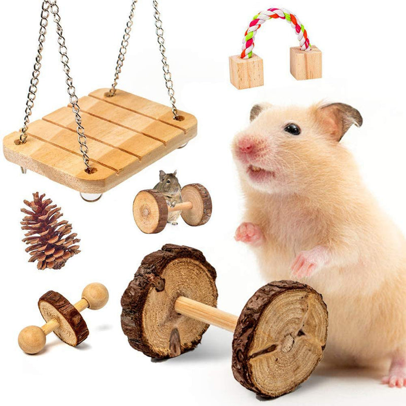 Amasawa 10 Pieces Hamster Chew Toys,Natural Wooden Toys,Gerbil Rat Guinea Pig Chinchilla Chew Toys,Roller Teeth Care Molar Toy,Suitable for Hamsters, Rabbits and Parrots to Play with Molar Toys - PawsPlanet Australia