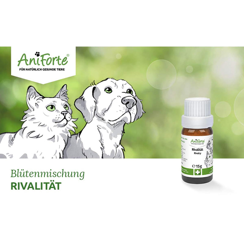 AniForte Rivalry Globules for dogs, cats, pets - Bach flowers for calming, natural remedy for rivalry with other dogs and people - PawsPlanet Australia