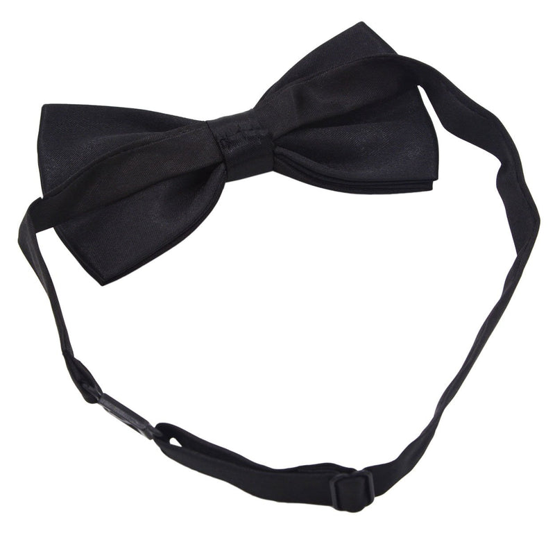 [Australia] - Amajiji Formal Dog Bow Ties for Medium & Large Dogs (D114 100% Polyester) Black 