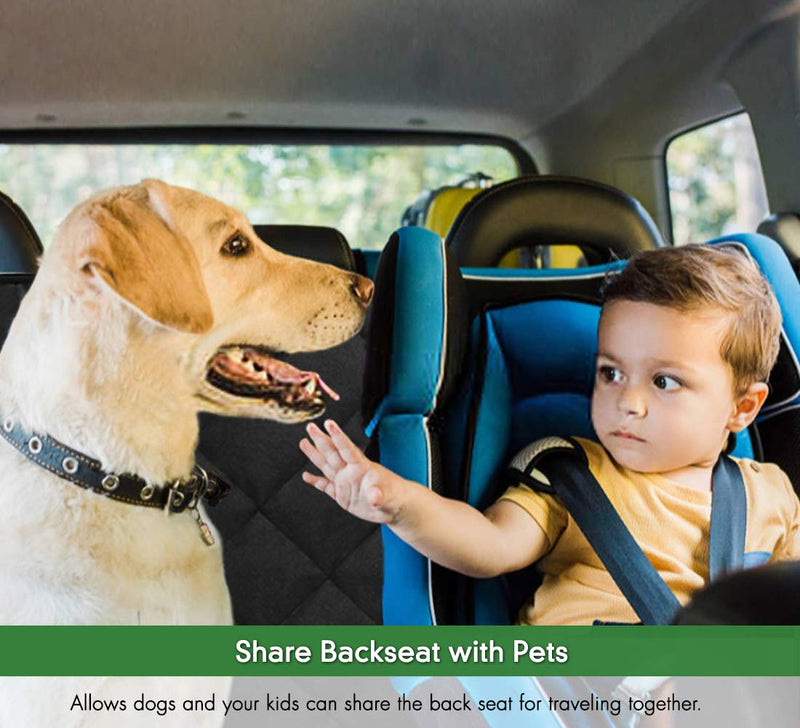 [Australia] - KQRNS Dog Seat Cover Car Seat Covers for Pets Pet Seat Cover Dog Hammock for Back Seat Scratch Proof Nonslip Durable Heavy Duty Dog Seat Covers for Cars Trucks and SUVs Black1 