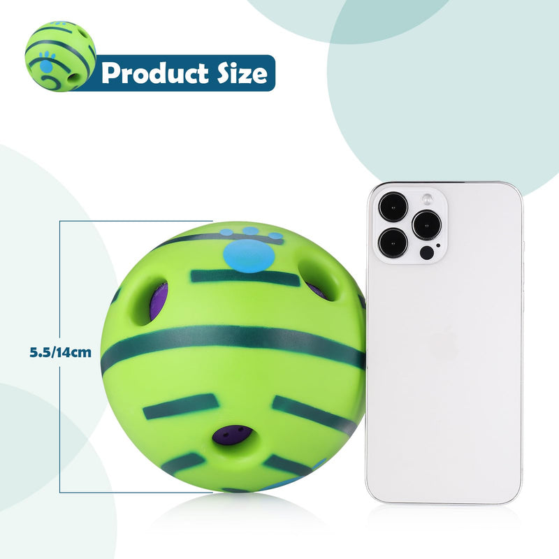 JIZZU Dog Ball Dog Toy Ball, Giggle Ball, Interactive Ball, Dog Ball Tough Dog Toys, Interactive Dog Balls, Indestructible Squeaky Ball for Dogs - PawsPlanet Australia