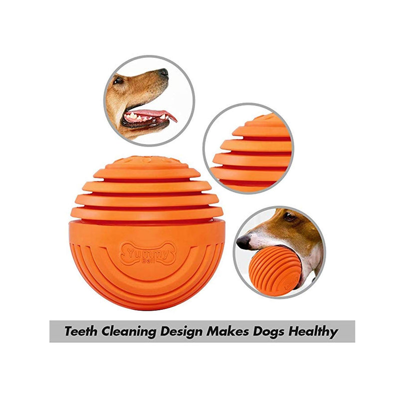 [Australia] - GrayCell Pet Dog IQ Treat Ball Interactive Food Dispensing Toy,Smart IQ Training Play Toy for Small Medium Dogs Orange 