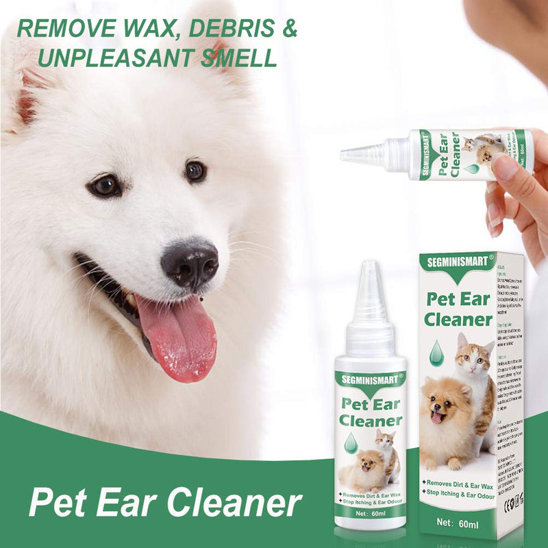 SEGMINISMART Dog Ear Cleaner,Ear Cleaner For Dogs Wash,Stop Itching, Head Shaking & Smell,Ear Drops for Dogs&Cats,Dog Ear Infection Formula - PawsPlanet Australia