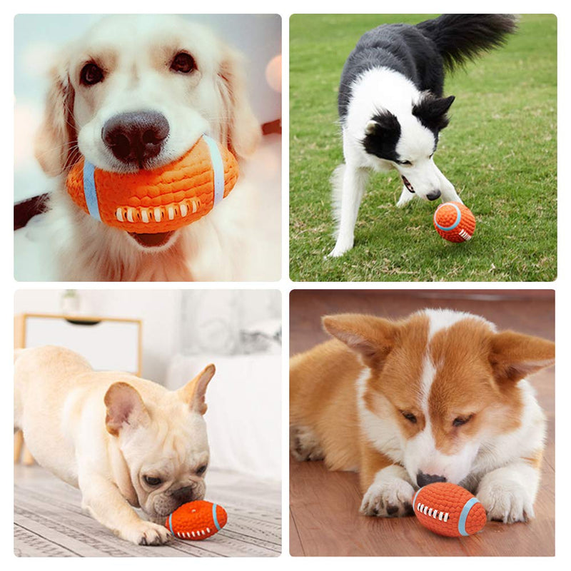 Squeaky Dog Play Rugby, Latex Dog Toys Ball, Floating Ball for Toy Interactive Fetch & Play for Small Medium Dogs (Squeaky Dog Toys)… - PawsPlanet Australia