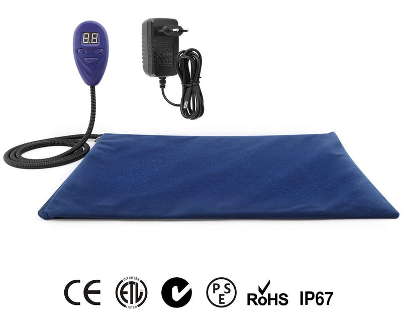 [Australia] - Petilleur Pet Heating Pad Electric Anti-bite Warm Heated Pet Mat for Dogs and Cats with 7 Level Adjustable Temperature (US Plug) 1:1, 28 inch 