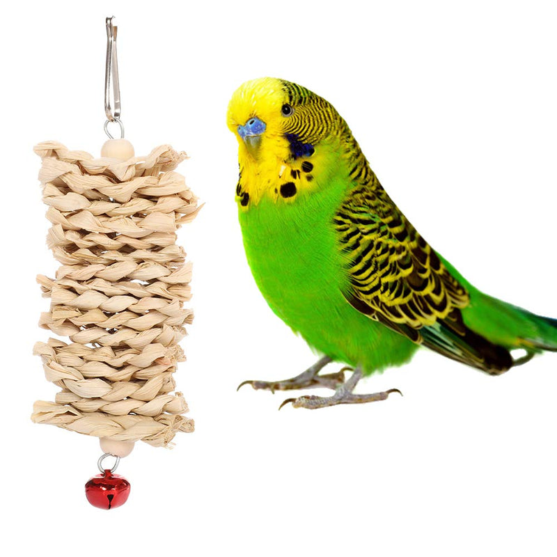 Yorgewd 7 Pack Bird Toys, Natural Wood Small Bird Cage Toys Small Parrot Swing Chewing Toys for Budgies, Small Parakeets, Conures, Love Birds, Cockatiel, Finches - PawsPlanet Australia