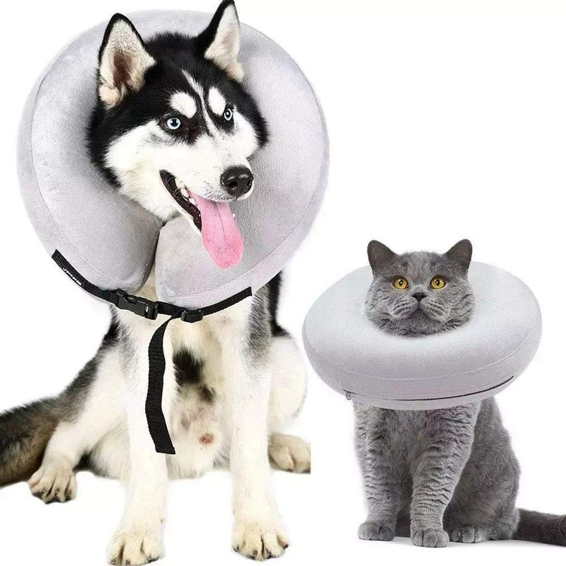 Inflatable Neck Protector Collar for Dogs, Inflatable Pet Recovery Collar Wear-Resistant Bright and Eco-friendly Pets for Cats, Dogs, Recovery(S) S - PawsPlanet Australia