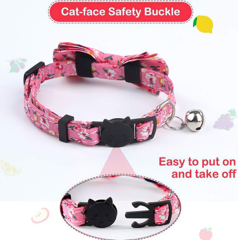 [Australia] - Cat Collars Breakaway with Bell Bowtie Cat Collar 2 Pack Adjustable Comfortable Cute Safety Buckle Collars for Pet Kitten Cats Puppy navy+plum 