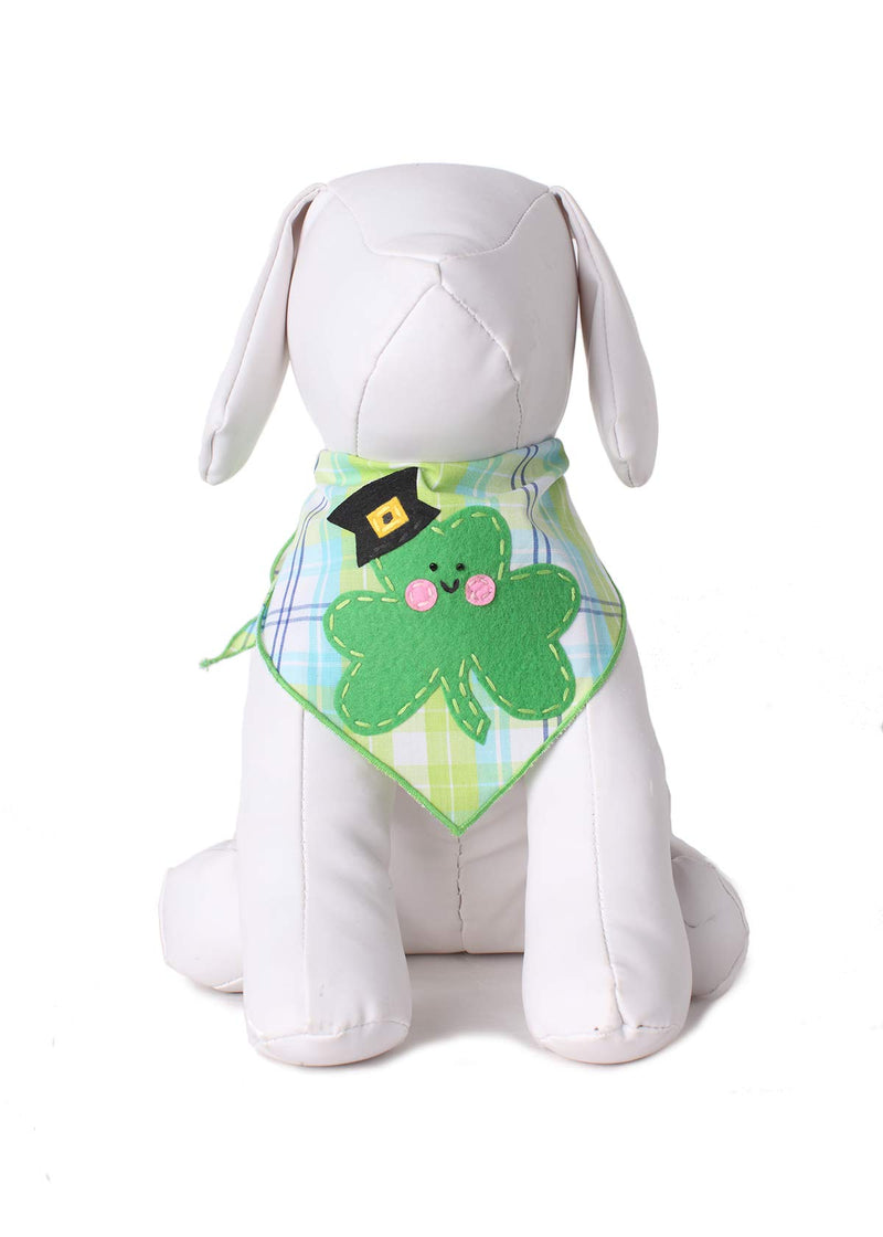 [Australia] - Tail Trends St. Patricks Day Dog Bandanas with Designer Applique for Medium to Large Sized Dogs - 100% Cotton Shamrock 