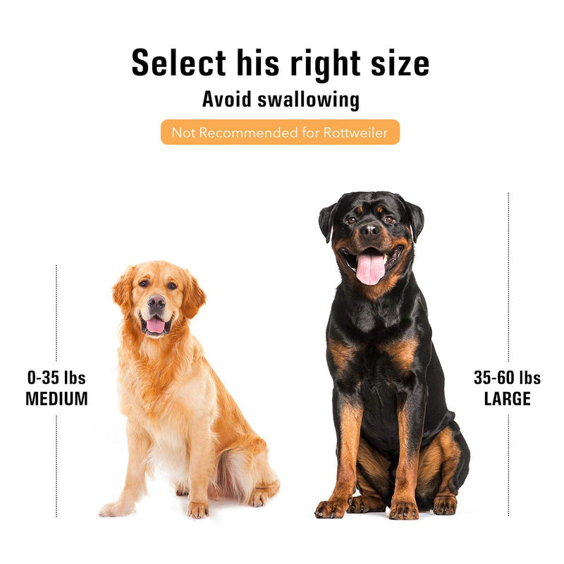 [Australia] - Tikaton Indestructible Dog Chew Toys for Aggressive Chewers, Real Beef Flavor Durable Dog Teething Chew Toys Bones for Large/Medium/Small Puppies 