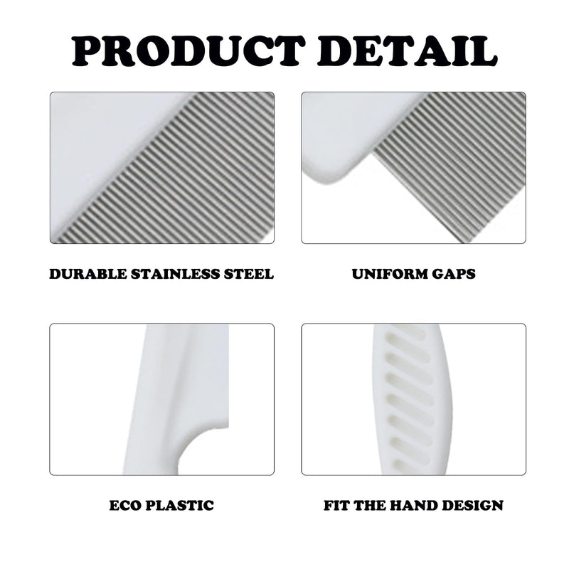 Pack of 2 flea comb dogs, pet care comb, lice comb, dust comb with rounded metal tines for gentle care, lice comb, dust comb for cats, dogs, effective against fleas and lice - PawsPlanet Australia
