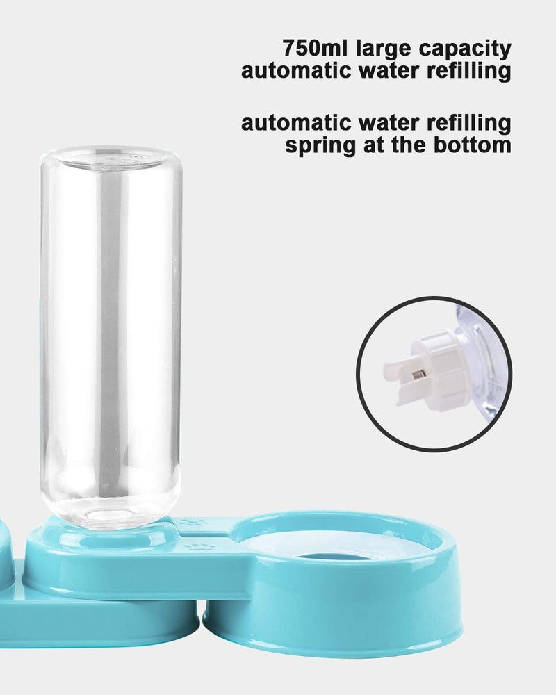 [Australia] - Folomie Double Dog Cat Bowls Pet Automatic Water Dispenser Detachable blue 