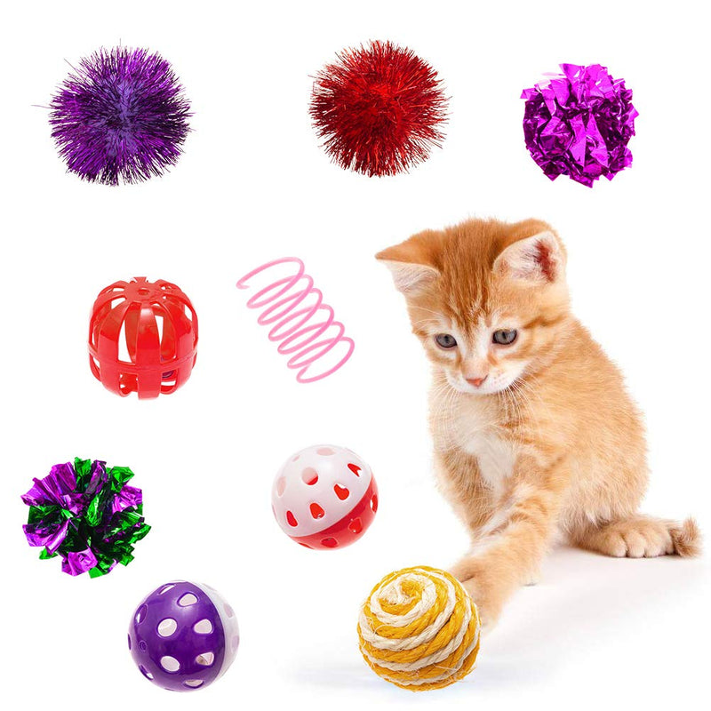 [Australia] - PAWCHIE Christmas Cat Stocking Toys 14 Pcs Cat Toys Set for Kitten Variety Pack 