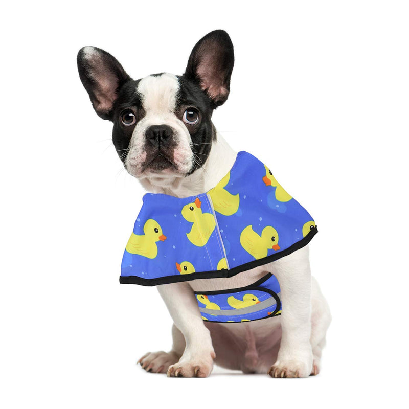 [Australia] - HDE Dog Raincoat Hooded Slicker Poncho for Small to X-Large Dogs and Puppies (Rubber Ducks, Small) A. Ducks 