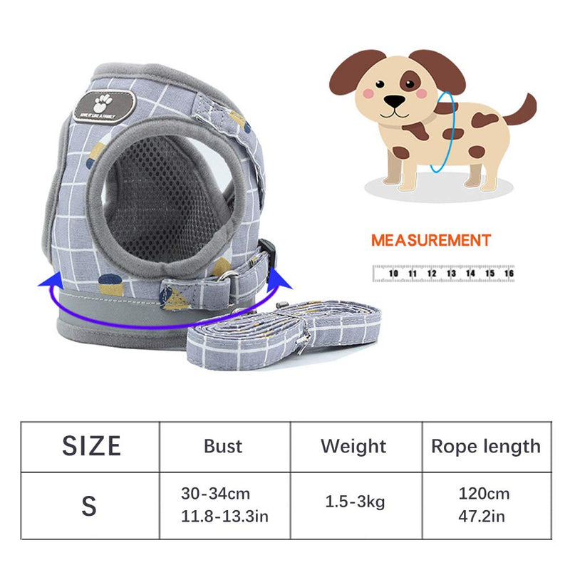 N/F LxwSin Cat Harness and Lead Set, Escape Proof Dog Harness, No Pull Kitten Pet Harness and Lead Set for Walking, Escape Proof Adjustable Reflective Strips Vest Harnesses for Small Medium Animals A - PawsPlanet Australia