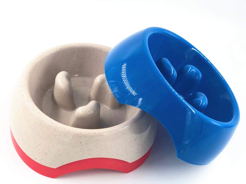 [Australia] - Pet Bowl Plastic Dog Bowl Home Portable Slow Feeder Bowls 3 pcs 