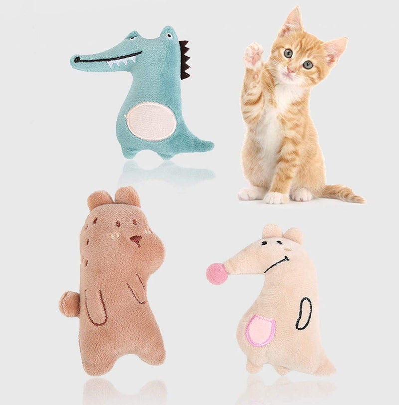 ISMARTEN 10Pcs Catnip Cat Toys, Interactive Cat Plush Chew Toys, Cat Kittens Toys for Swatting, Biting, Hunting, and Active Healthy Play - PawsPlanet Australia