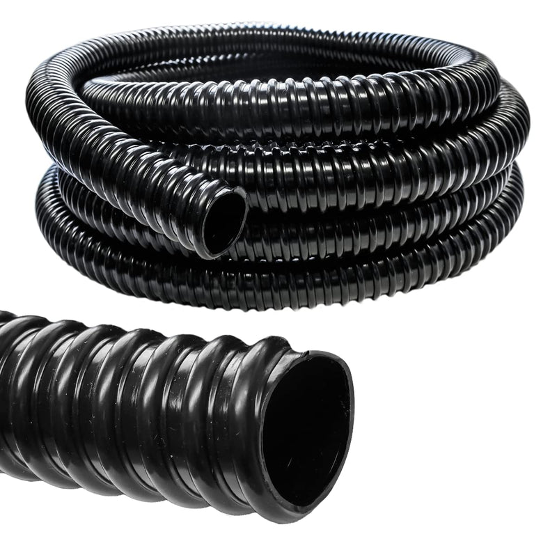 Pisces 0.75in (20mm) Corrugated Black Pond Flexi-Hose (by the metre) - PawsPlanet Australia