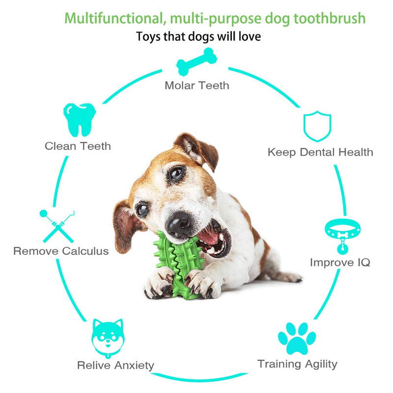 Dog Chew Toys, Dog Toothbrush, Dog Teeth Cleaning Toy for Oral Dental Care to Keep Oral Health, Puppy Toys Toothbrush Brushing Stick for Small Medium Dogs (Green) - PawsPlanet Australia