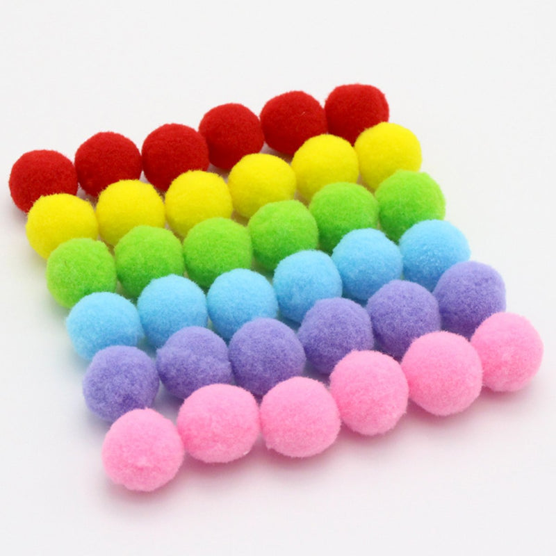 ueetek Toys Cat's 160pcs 3.5 cm surtieron The Balls Cat Toy Soft Colour of Kitten Play The Balls of Pompom (Color Mix) - PawsPlanet Australia