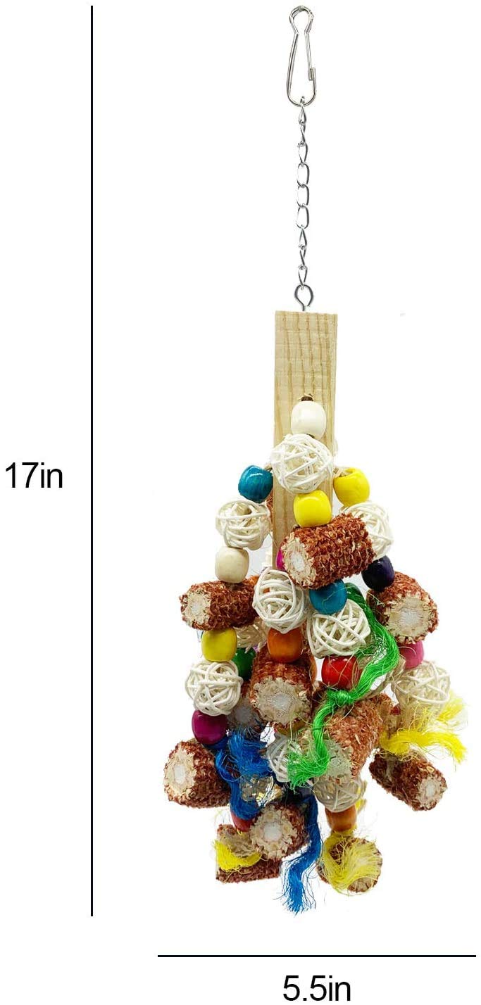 Wonninek Bird Block Knots Tearing Toy Natural Corn Cob Parrot Chewing Toy Suggested for Macaws Cokatoos,Parakeets, Conures, African Grey Parrots - PawsPlanet Australia