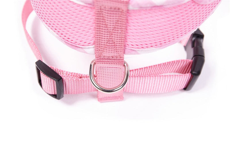 [Australia] - EXPAWLORER Checkered Frills Fashion Puppy Harness for Pets Dog & Cat XS Pink 