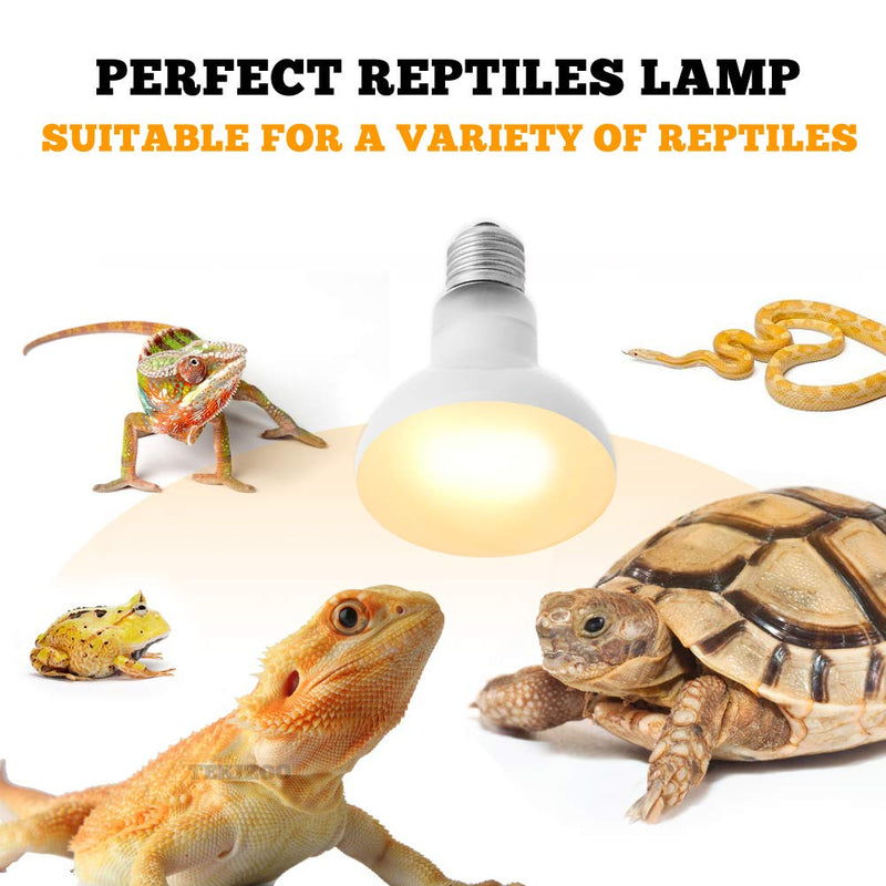 TEKIZOO Basking Spot Daylight Lamp UVA Heat Bulb for Reptile and Amphibian Pet 50W(2 Pack ) - PawsPlanet Australia