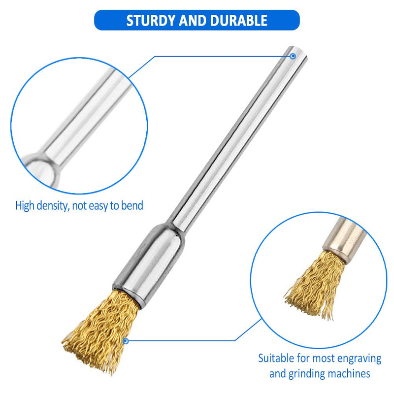 Wire brushes 48 pieces brass brushes steel wire brush disc brush set 3 mm polishing cleaning rotary tool rotary tools for cleaning and grinding work - PawsPlanet Australia