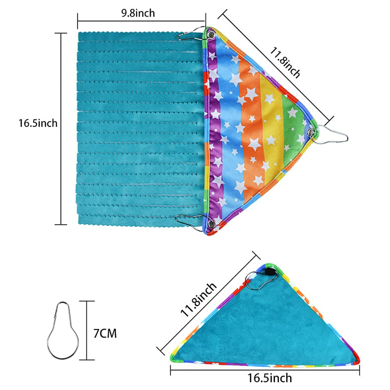 Guinea Pig Hideout - HOMEYA 2IN1 Corner Fleece Forest Hideaway Hammock & Reversible Sleeping Mat Bed for Hamster, Ferrets, Chinchillas, Rats, Bunny and Other Small Animals -House Toy Cage Accessories - PawsPlanet Australia