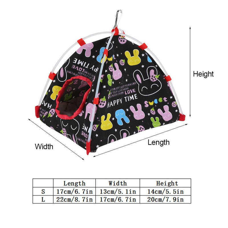 Eurobuy Bird Nest Hut Hammock, Parrot Tent House Bed Winter Windproof Warm Snuggle Hut Cage Bed Cave for Parakeet Cockatiel Cockatoo Conure Lovebird Budgie 6.7X5.1X5.5inch Rabbit - PawsPlanet Australia