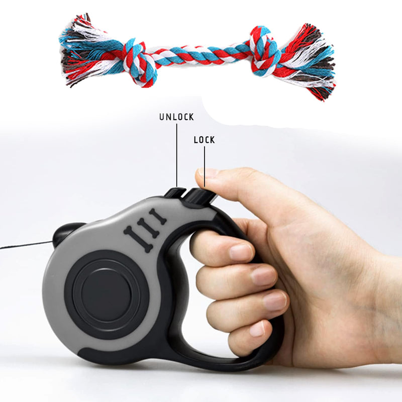 Pet retractable traction rope, telescopic dog leash, retractable dog traction rope, telescopic pet traction rope, retractable dog leash with non-slip handle, retractable dog leash automatic, adjustable grey - PawsPlanet Australia