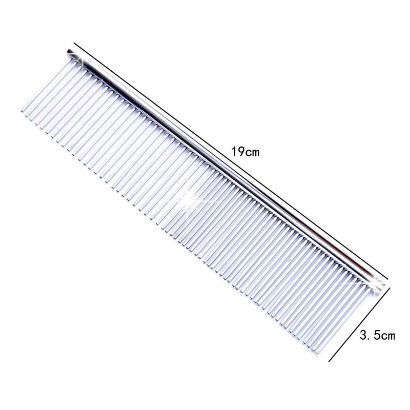 Pet Comb, Stainless Steel Combing Tool Long Hair Comb for Dog and Cat - PawsPlanet Australia