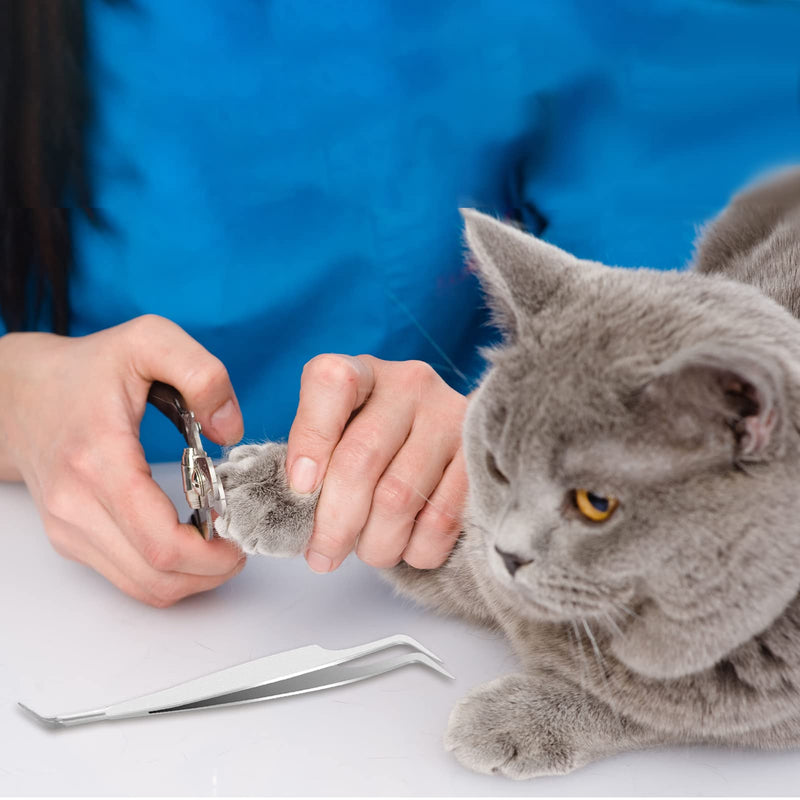 Tick Removal Tool Set, Stainless Steel Professional Two in One Double Head Tick Tweezers, Tick Clip Tick Hook, Flea and Lice Removal, Suitable for Dogs, Cats, Other Pets and Humans. (2 Pack) - PawsPlanet Australia