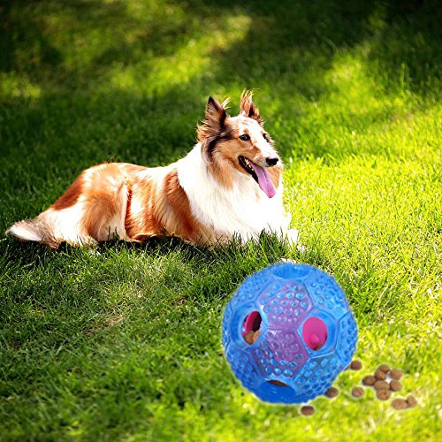 Cisixin Dog Chew Toys Interactive,Dog Dispenser Ball Interactive IQ Treat Ball Chew Ball for Puppy And Small Medium Large Dogs - PawsPlanet Australia