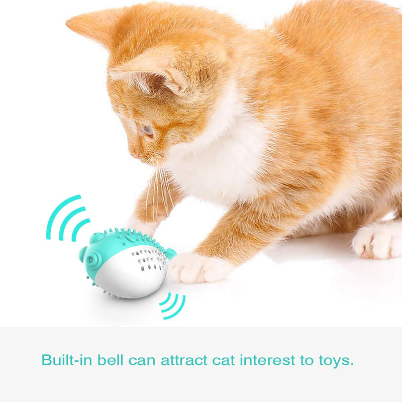 [Australia] - Cat Toothbrush Catnip Toy,Cat Interactive Toys, Kitty Playing Feeding Fish Toy with Bell for Kitten Kitty Cats Teeth Cleaning, Pets Toy 