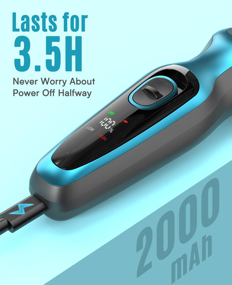 oneisall Quiet dog clipper, professional dog cat clipper, electric pet hair clipper with 7000 RPM powerful motor, suitable for thick/matted pet hair - PawsPlanet Australia