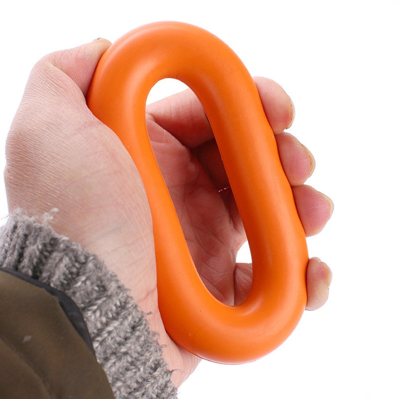 UEETEK Durable And Natural Rubber Dog Biting Toy Ring Pet Chew Clean Teeth Toy (Orange) - PawsPlanet Australia