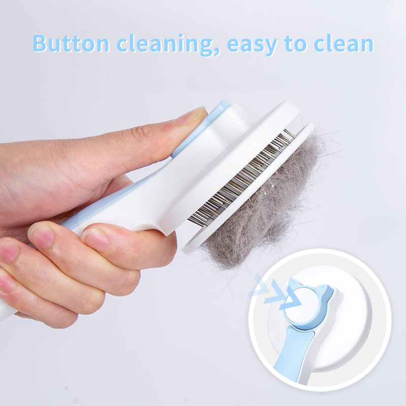 Self-cleaning brush for cats and dogs, pet brush, removes floating hair on cats and dogs, suitable for cats and dogs - PawsPlanet Australia