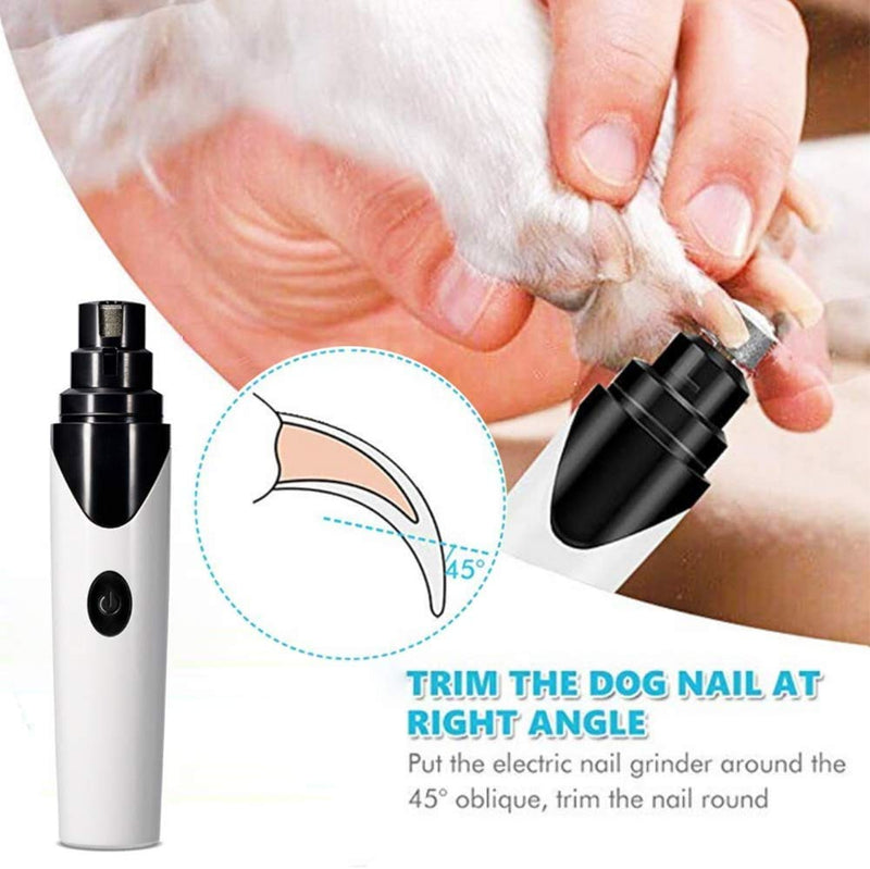 LUXJUMPER Peteast Dog Nail Grinders, USB Rechargeable Electric Rechargeable Pet Nail Grinder, 50DB Ultra Quiet Electric Dog Nail File, Painless Grinder for Small, Medium, Large Dog & Cat - PawsPlanet Australia