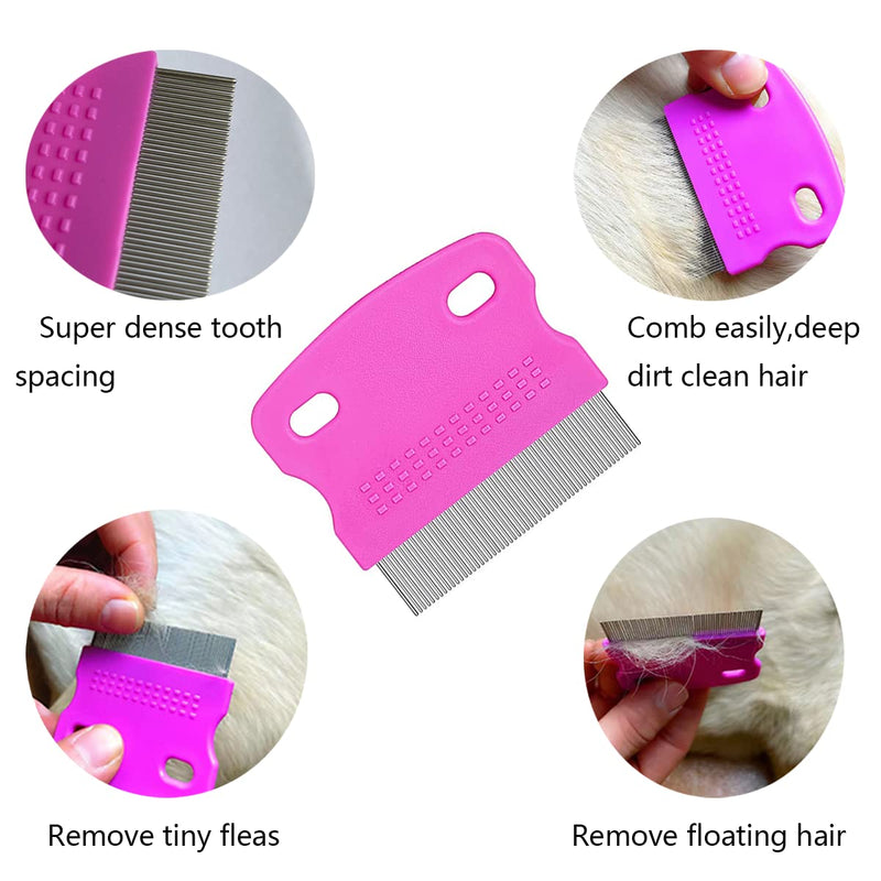 Cat Dog Flea Comb, Tsathoggua 9 Pieces Pet Lice Combs, Flea Tear Stain Remover Comb, Lice Comb Dust Comb for Cats Dogs, Pet Dog Cat Grooming Comb, Clean Lice/Knots/Crust/Dirt - PawsPlanet Australia