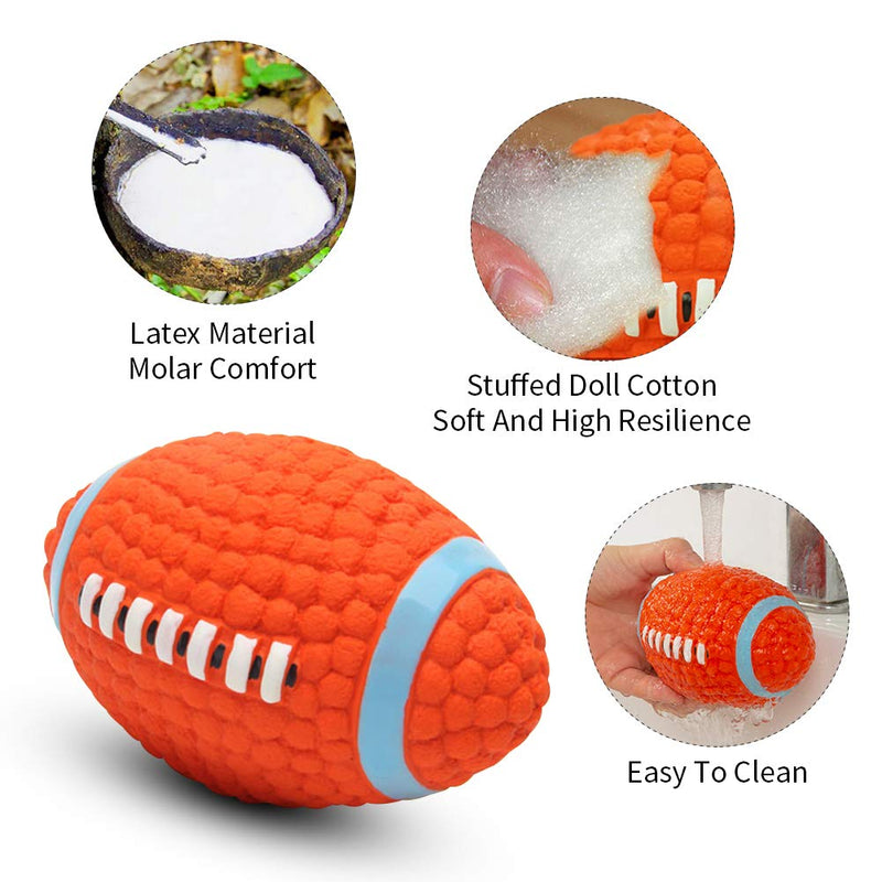 Squeaky Dog Play Rugby, Latex Dog Toys Ball, Floating Ball for Toy Interactive Fetch & Play for Small Medium Dogs (Squeaky Dog Toys)… - PawsPlanet Australia